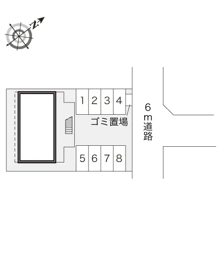 ★手数料０円★足利市田中町　月極駐車場（LP）